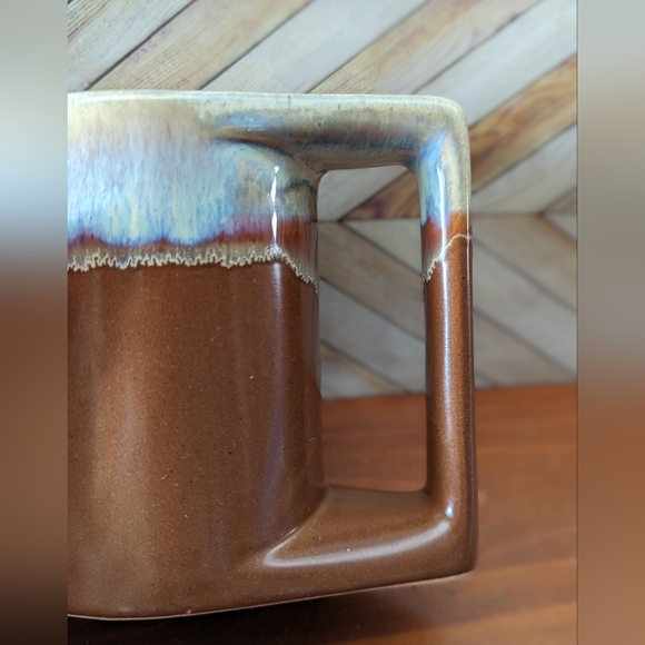 Rodolfo Padilla Artist Signed Drip Glazed Coffee Mug- Brown Drip Glaze - Picture 6 of 7